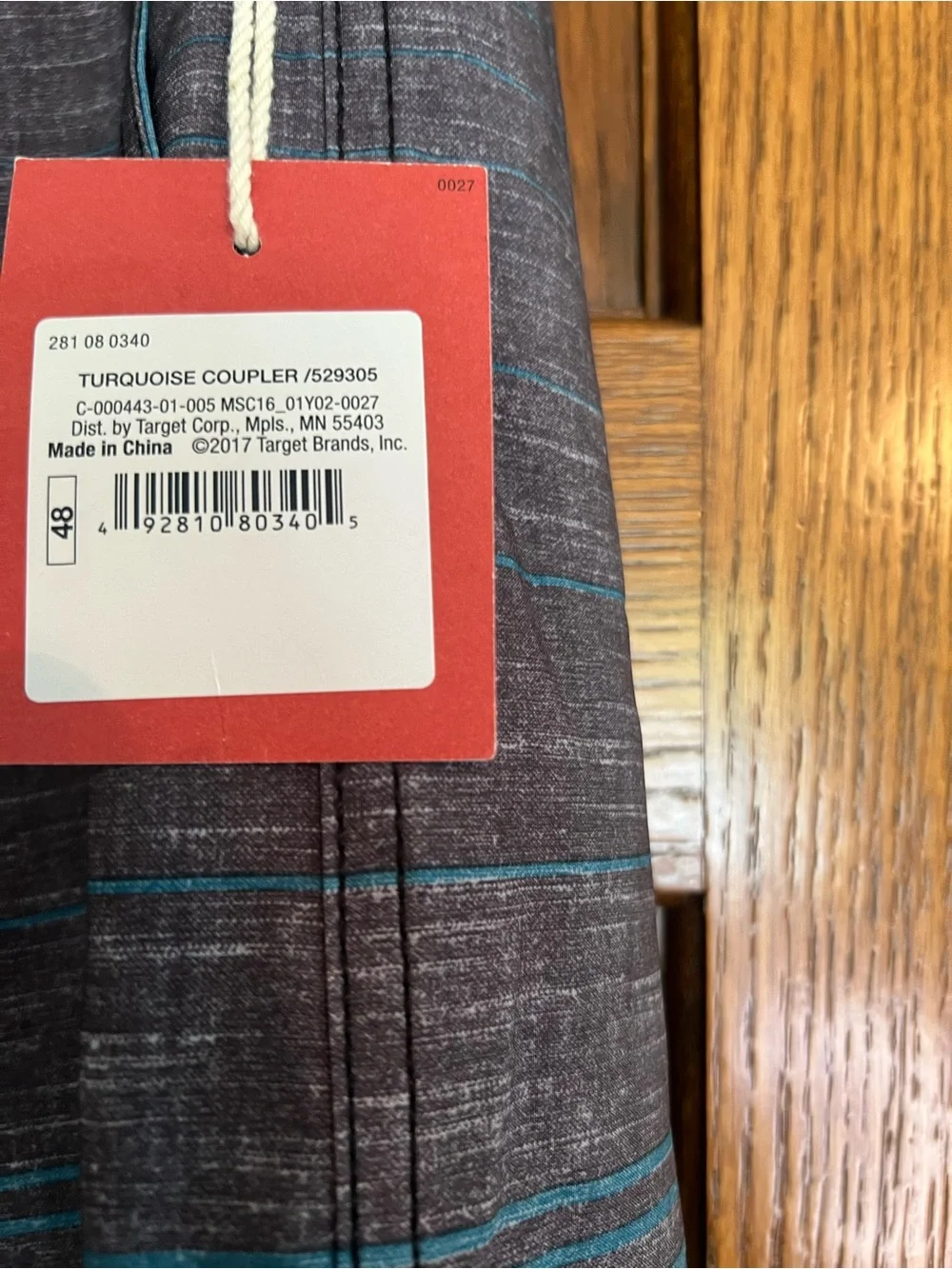 Mossimo Supply Co Men’s 48 Striped Board Shorts Swim Trunks Teal Gray NWT